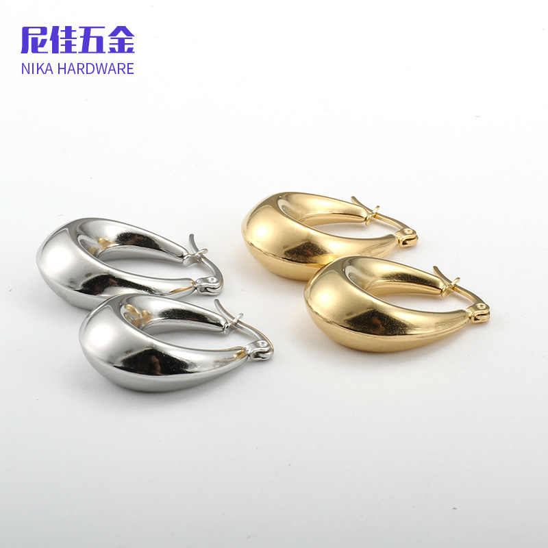 Pendientes estilo francés vintage, acero titanio, lujo ligero, venta caliente Amazon