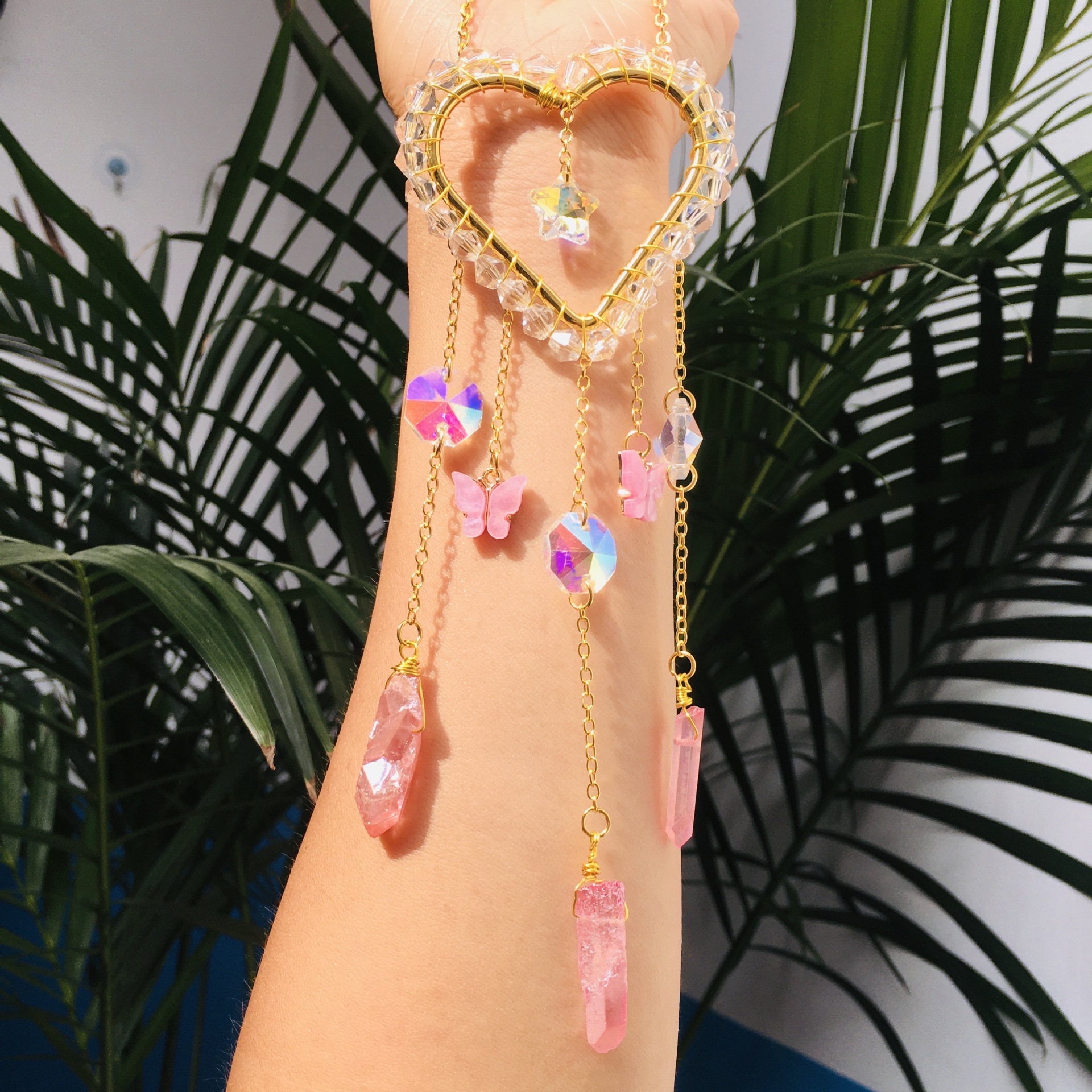 45g Weight Wind Chime Home Textiles & Decor Type Wind Chimes Event & Party Supplies Modern Style Sun Heart Shape Butterfly Crystal Wind Chime Wind Chimes