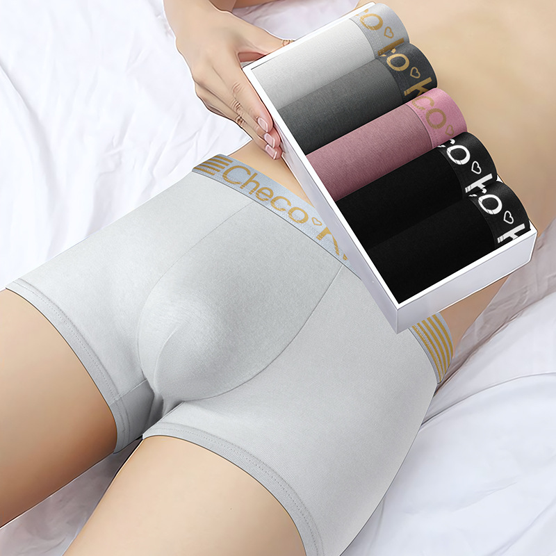 Pantalones íntimas de algodón antibacteriano piel transpirable ángulo plano suelto gran tamaño juvenil ping-pong fabricante al por mayor