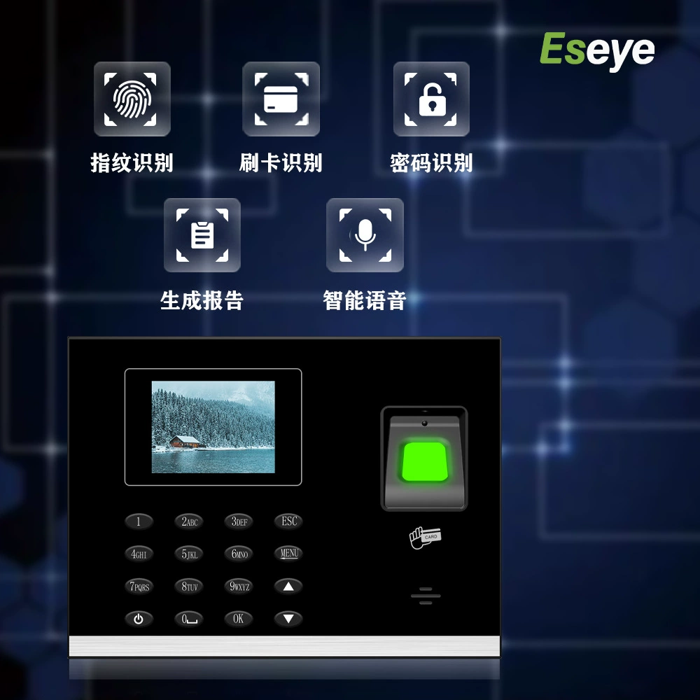 Eseye-3800 прибор для распознавания по отпечатку пальца, дверь со стеклом, счетчик посещаемости, умный доступ, все-в-одном