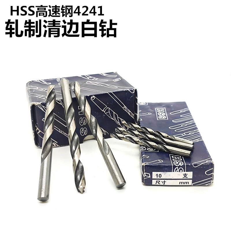 Сверло с прозрачным краем белый прямолинейный полированный спирельный сверло из нержавеющей стали для пробки отверстия