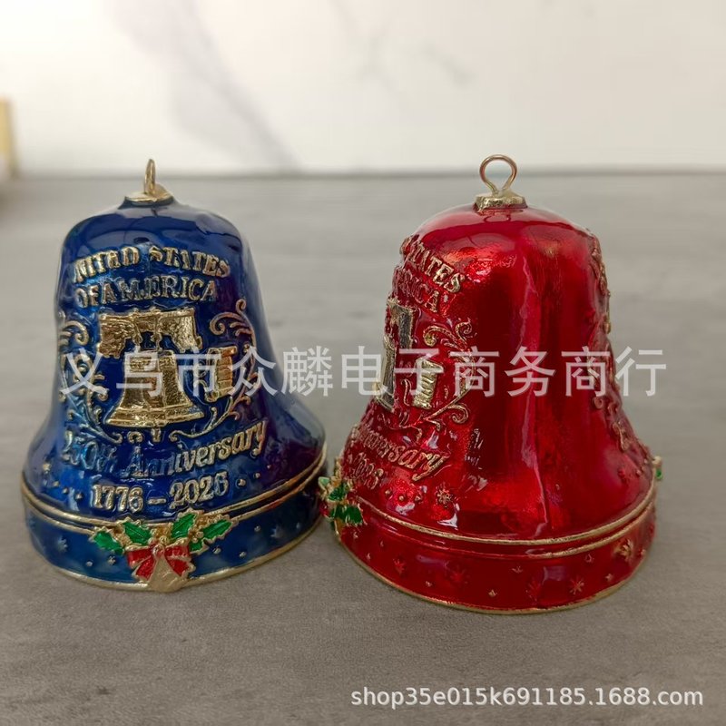 250th Anniversary Patriotic Bell Ornament美国250周年纪念铃铛|undefined