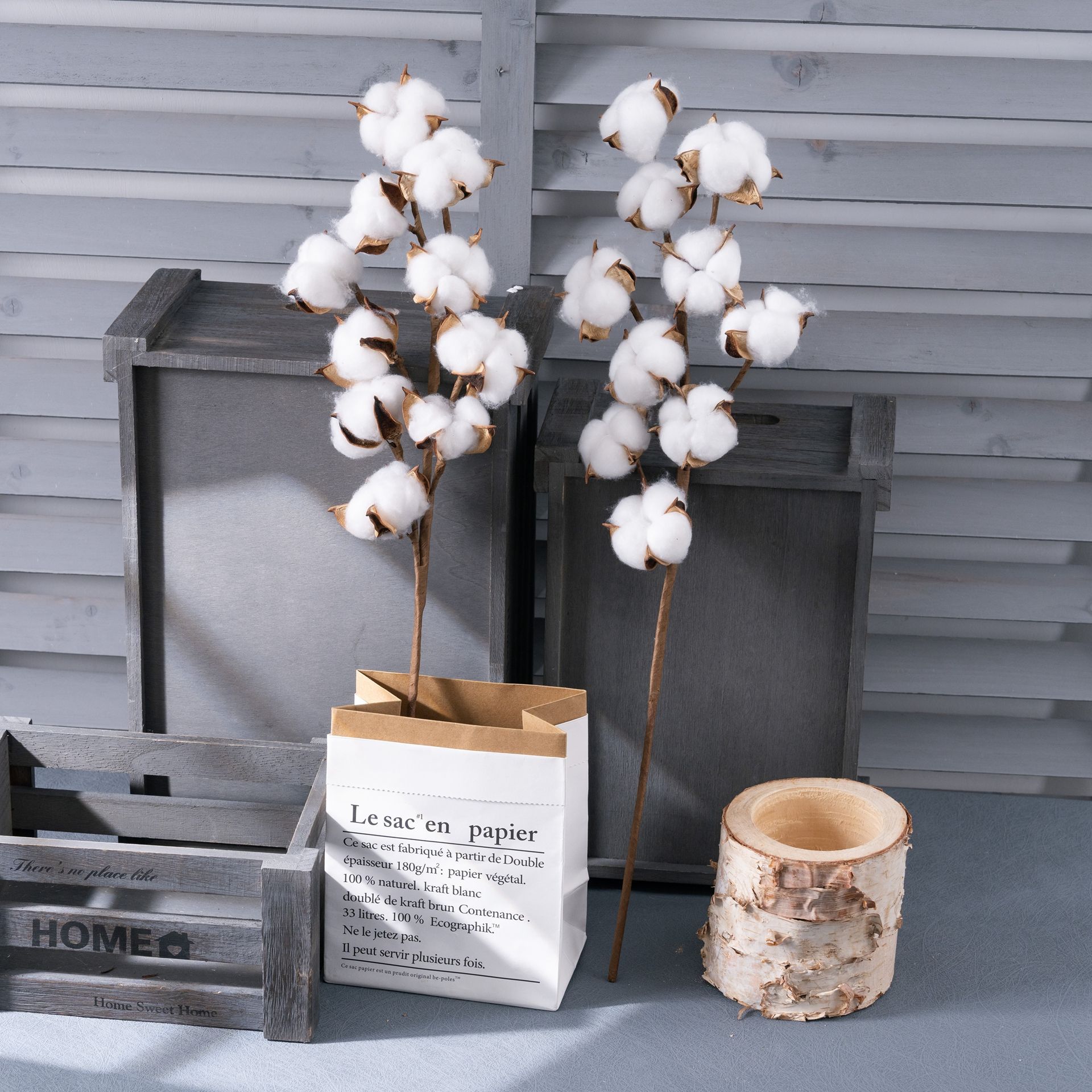 Flor artificial 10 cabeza de algodón natural rama fábrica decoración del hogar boda celebración flor planta pared falsa flor MW61177