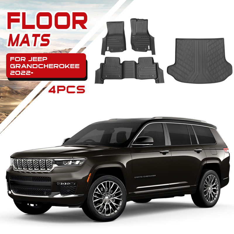 Alfombrillas para Jeep Grand Cherokee, Alfombrillas Especiales de Cobertura Total de TPE Impermeables