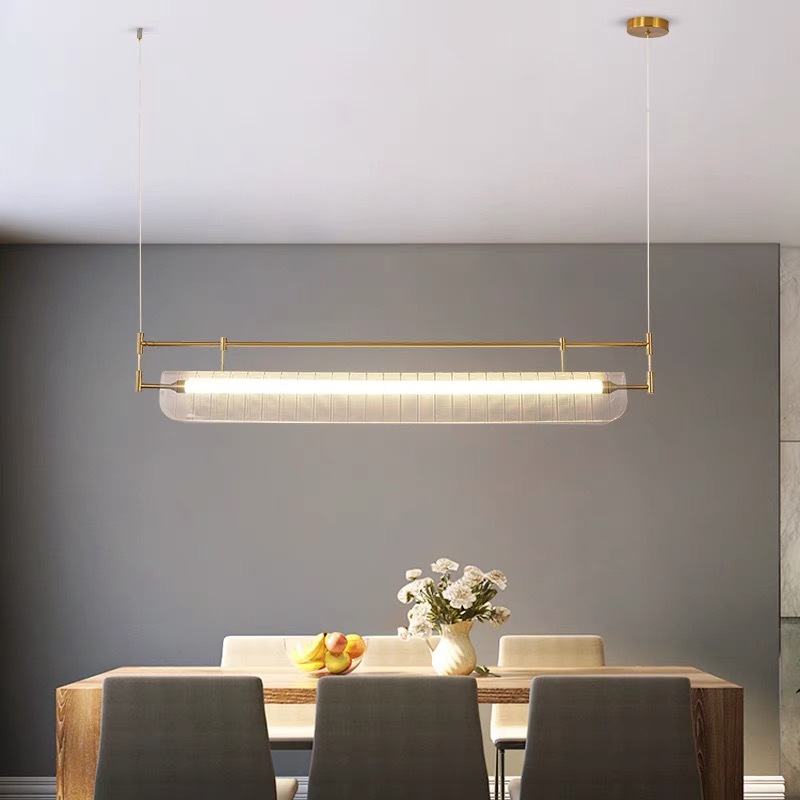 Nordic Modern Simple Tea Table Dining Table Bar Restaurant Chandelier Hotel Room Artistic Atmosphere Light Luxury Strip Lamps