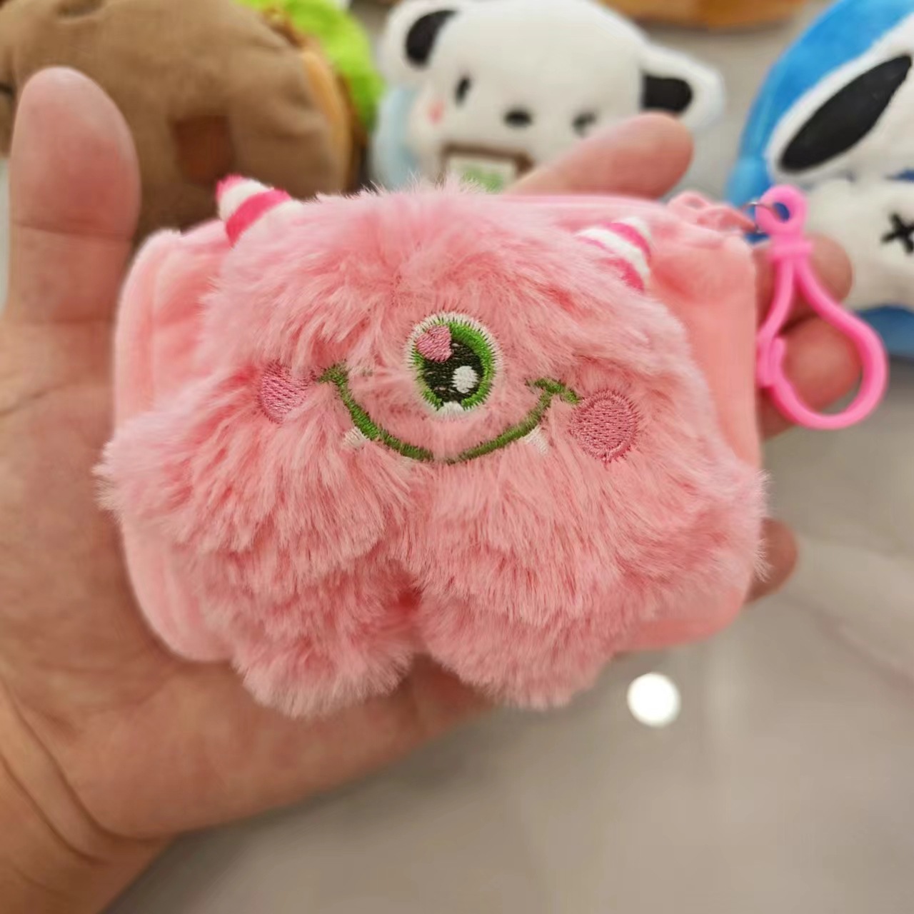 Pink little monster-square bag