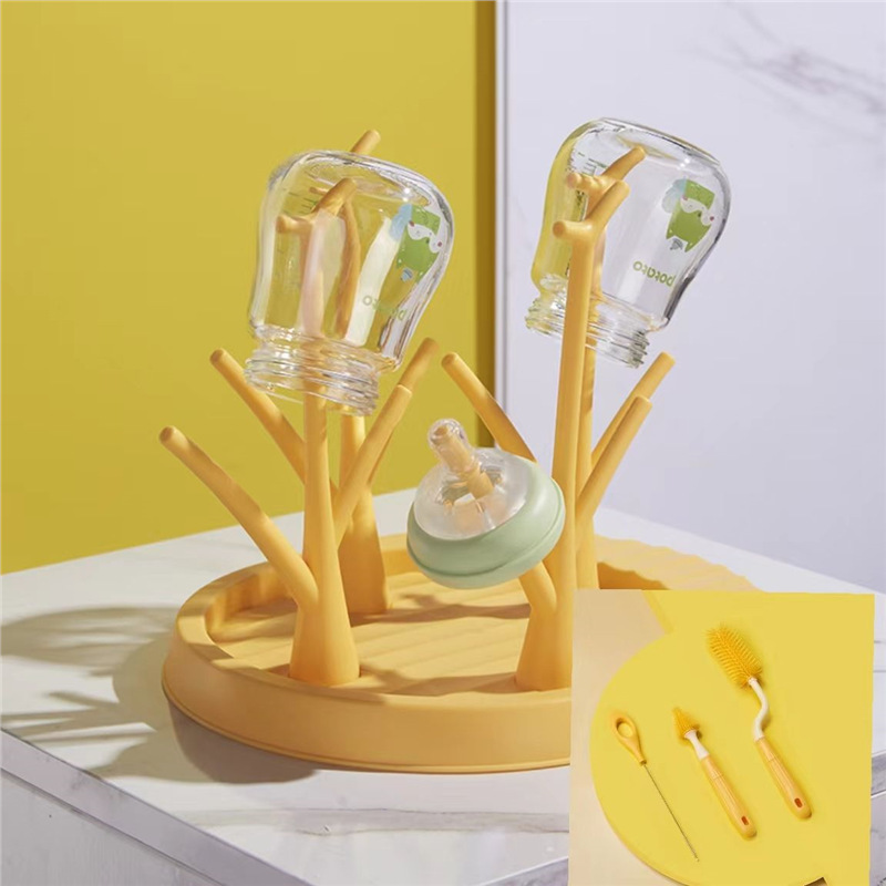 노란색 배수랙 + 병솔 3종 세트