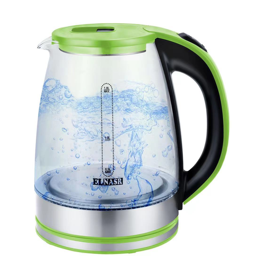 工厂直销高硼硅玻璃电热水壶304不锈钢家用热水壶