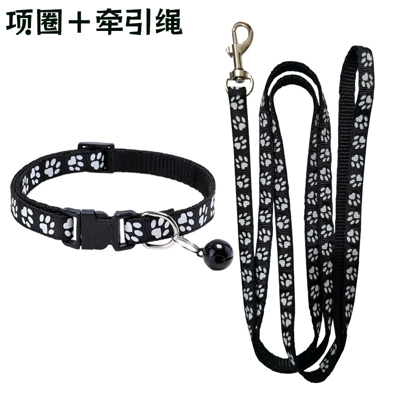 Ошейник-поводок для мелких собак и кошек, ошейник-цепочка с колокольчиком, поводок для кошек и собак