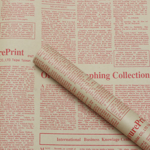 Periódico inglés tienda de flores vintage papel Kraft papel de regalo periódico floral hecho a mano material de bricolaje papel de regalo