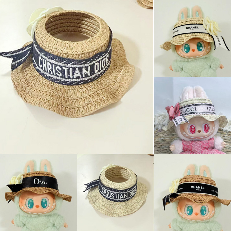 Clothes Only] Labubu Doll Coat Summer Hat suit Second Generation LABUBU Sit Party Series Doll Doll Coat