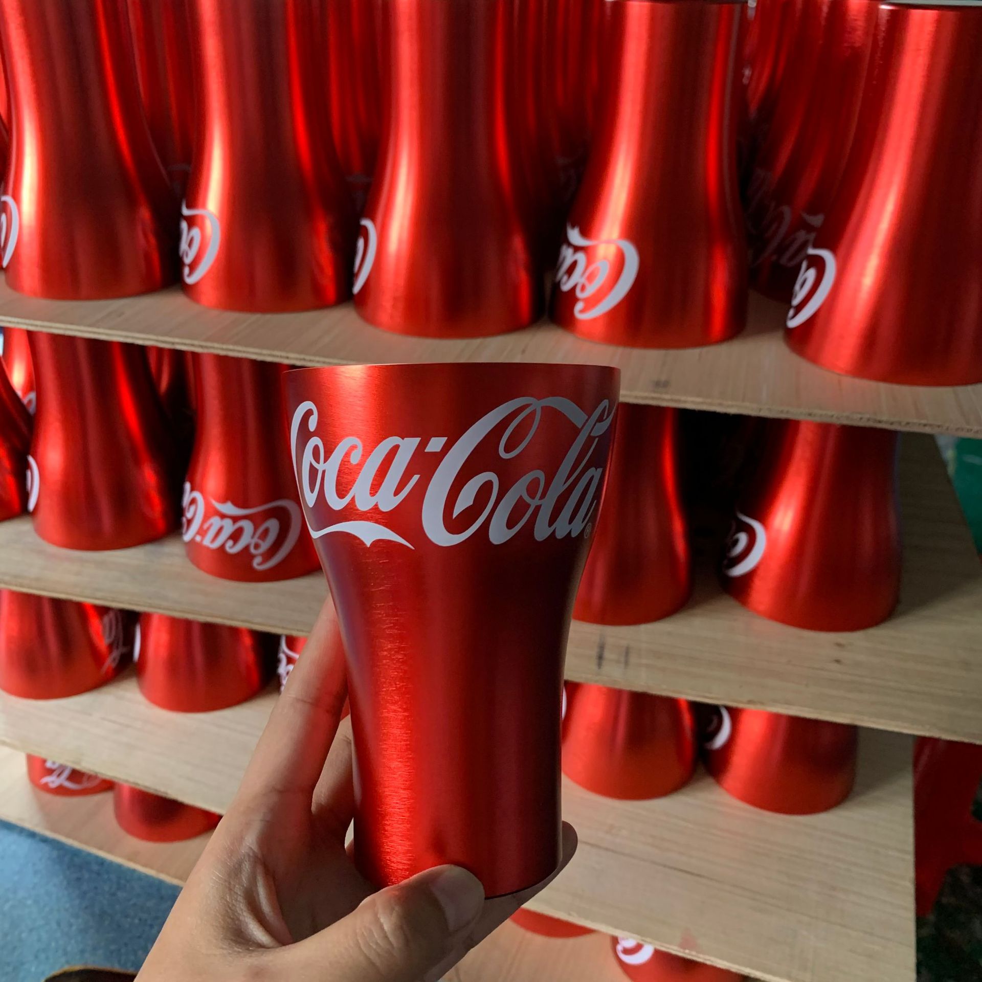 360ML taza Coca-Cola oxidación taza de Coca-Cola taza de cerveza de una sola capa taza de bebida fría taza de jugo taza de aluminio personalizada