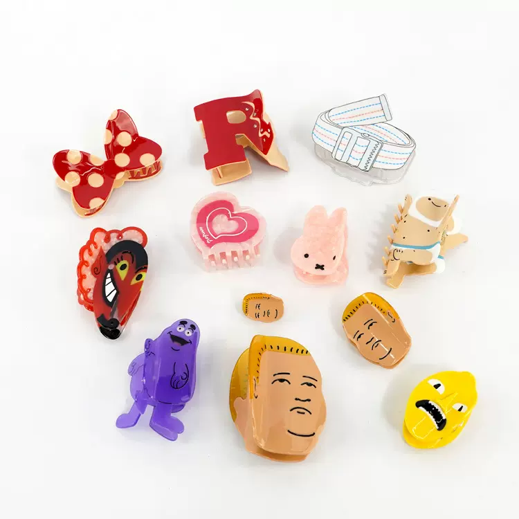 醋酸饰品跨境饰品欧美高级感个性醋酸发夹新款百搭后脑勺鲨鱼夹