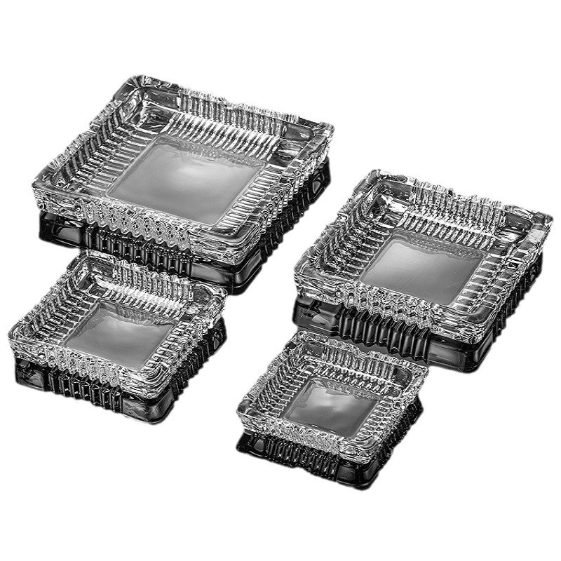 Cenicero de vidrio creativo de cristal cenicero de sala de estar doméstica a prueba de humo hotel comercial sala de huéspedes oficina sensación