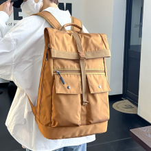 欧美复古双肩包ins文艺风学院书包大容量简约大中学生包旅行背包