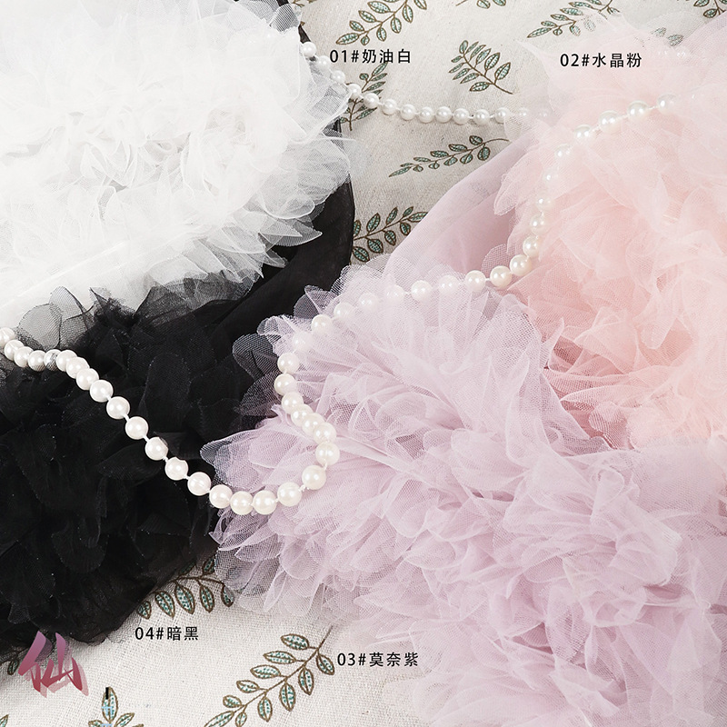 Fábrica de fiestas de flores al por mayor falda de flores empaquetado de malla de moda de color sólido ramo empaquetado de material de florista de cortina de hilo