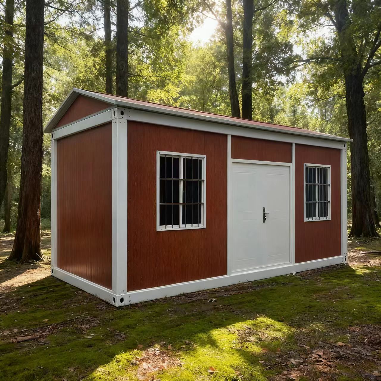 人字顶集装箱移动房办公室彩钢集成房屋住人简易组装可拆卸活动板