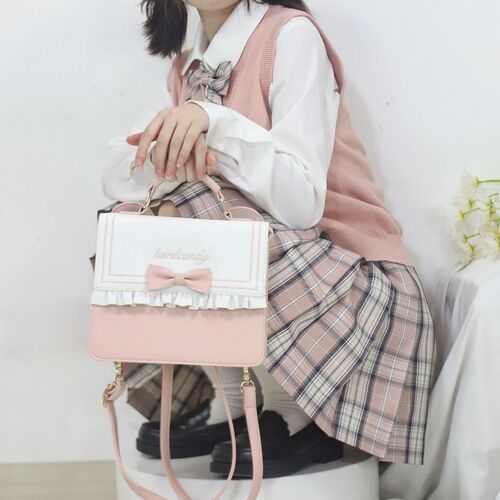 Korean version large-capacity niche cross-body jk uniform bag for women 2024 new trendy student portable single and double shoulder ins