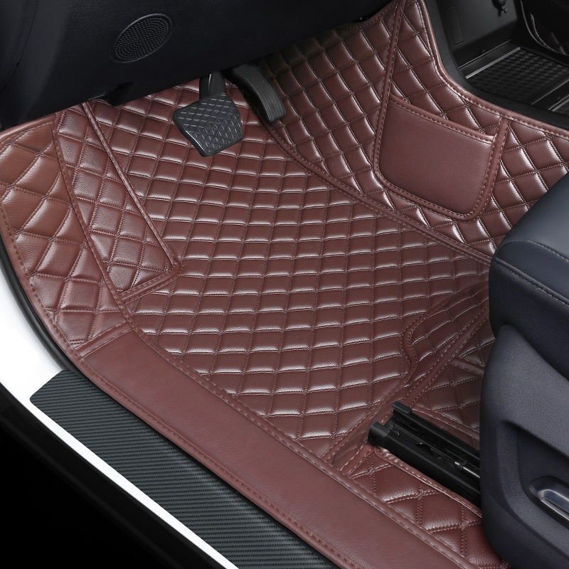 leather, full coverage | Shiyong Universal Foot Pad - driver-single-layer-coffee-color-thread