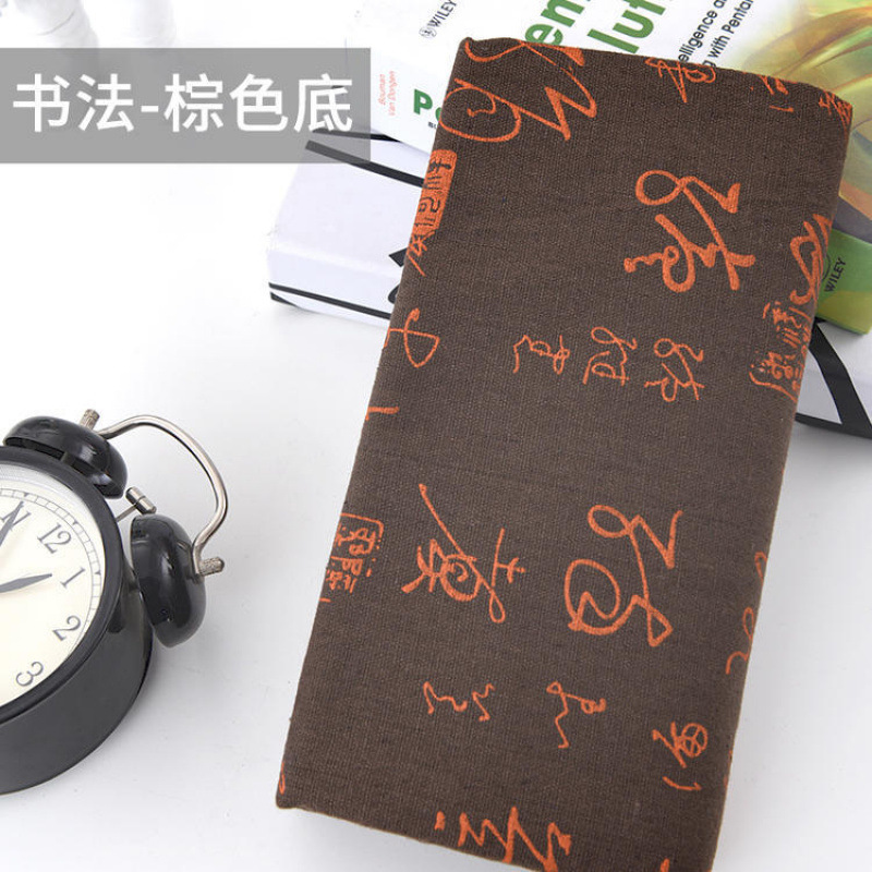 高級古代風書道テーブルクロス、中国風デスククロス、プリント綿麻カスタムメイド|undefined