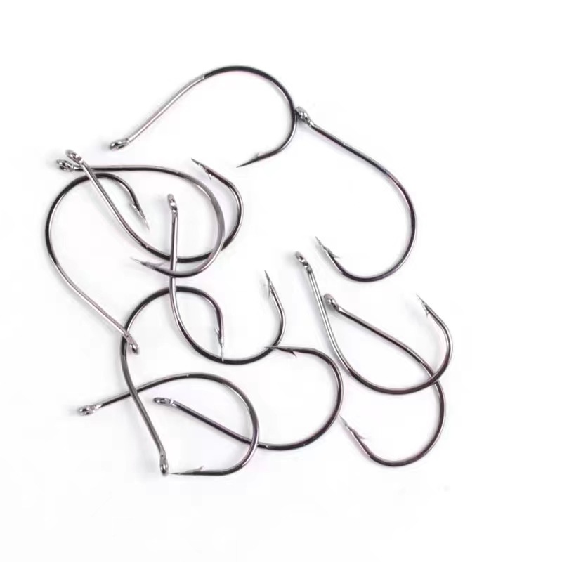 100 Strong Fish Hooks Large Jig Lure Fishing Hooks Crucian Carp Hooks 8003 Soft Worm Hooks Backcasting Hooks Lure