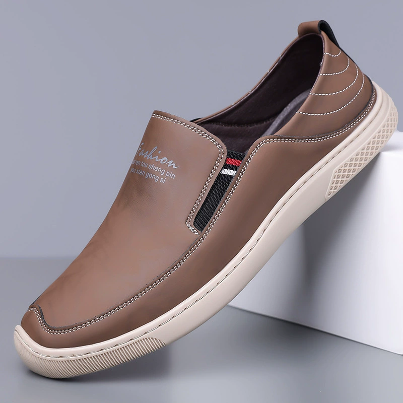 2025 Весна-Осень Новые мужские повседневные кожаные туфли Мужские ручной работы Мягкая подошва Мягкая поверхность Мокасины 5333