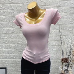 自留多色/巨快適顕胸大薄金顕体半袖上着tシャツ女性韓国INS博主同金