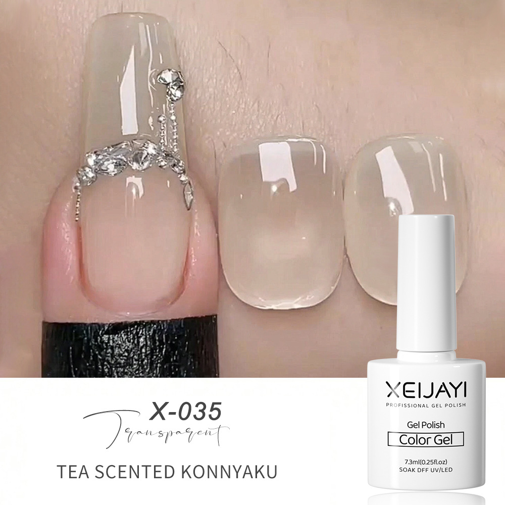 Juego de Esmalte de Uñas Gel Traslúcido de Verano de 5 Colores Secado Rápido