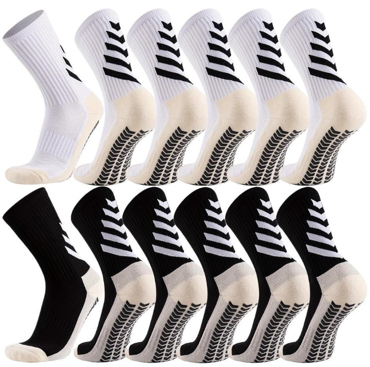 Tiktok Hot-Selling Mid-Calf Football Socks, Outdoor Sports Socks, Adult Arrow-Pointed Anti-Slip Comfortable Breathable Yoga Socks