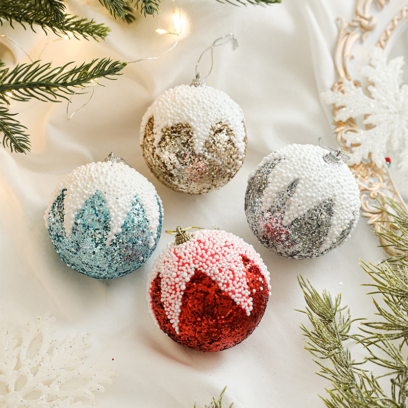 クロスボーダー 8 センチメートルクリスマスボールクリエイティブフォームボールクリスマスツリー装飾ボールペンダントアクセサリークリスマス雰囲気の装飾|undefined