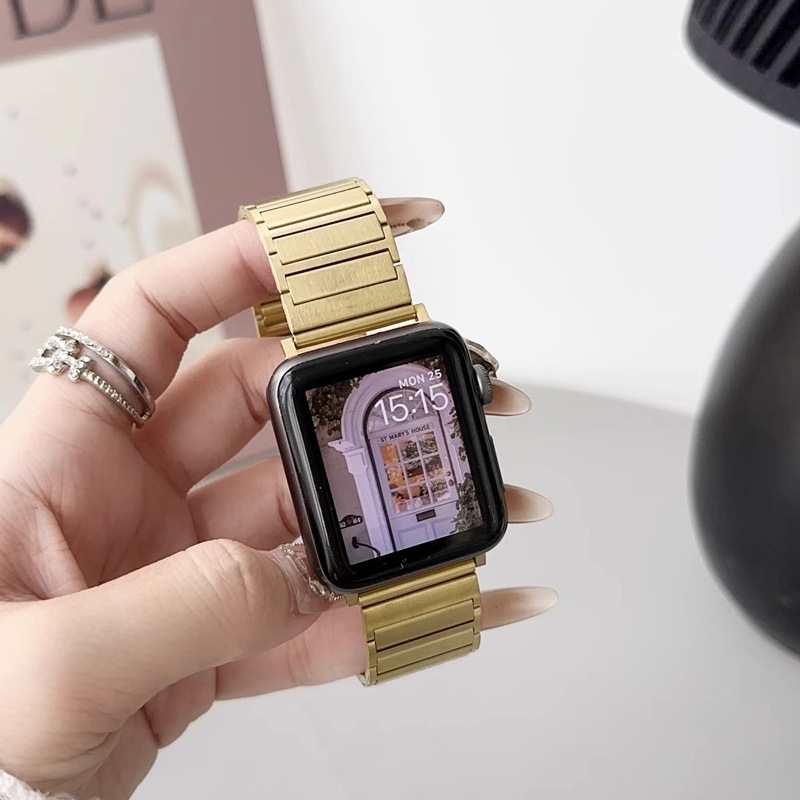 アップルiwatchS10華為GT45米89pro工字ダブル磁気吸引ステンレス知能腕時計バンドを適用する|undefined