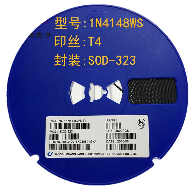 贴片二极管1N4148WS T4 SOD-323 耐高温大芯片 0805开关二极管