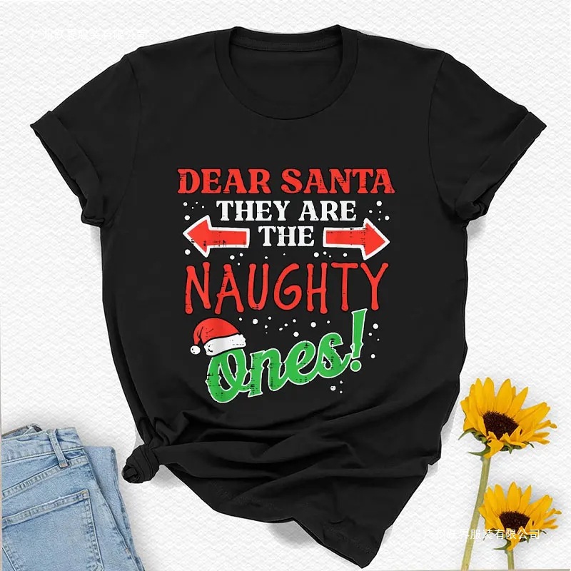 Blouse Dear Santa Their Naughty Christmas Arrow Direction Men Women…