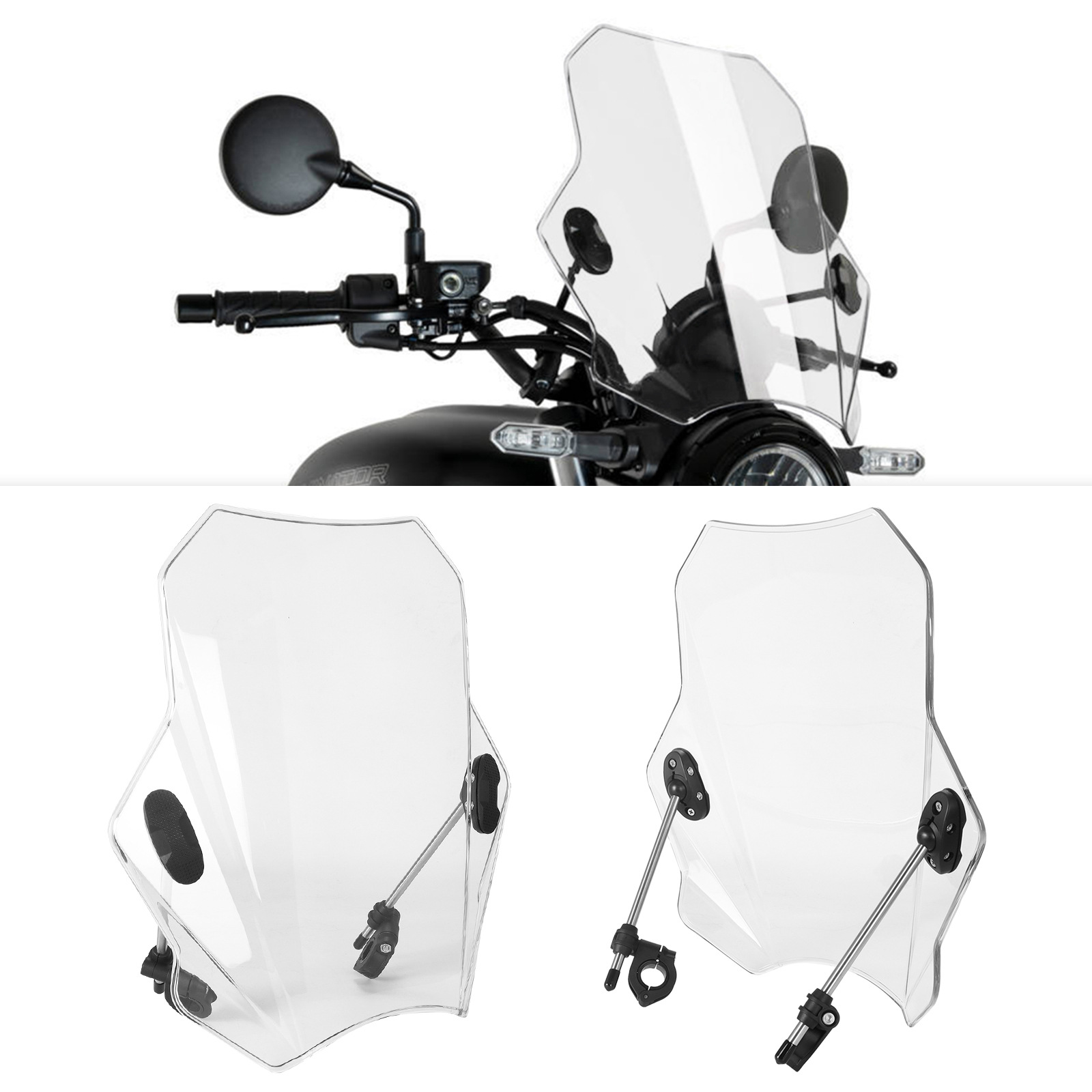 Suitable for Kawasaki, Yamaha, Honda, Ducati, Bmw Windshields, Universal Street Car Windshields, Cross-Border Exclusivity