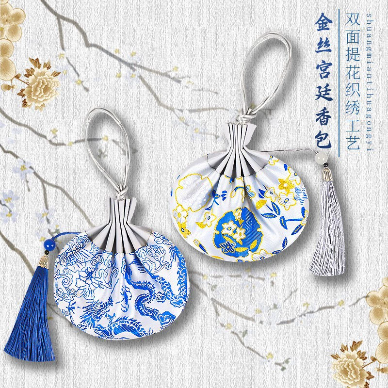 Оптовая продажа от производителя: ароматический мешочек в дворцовом стиле с китайским драконом, камень и бамбук, для цветов, аксессуары для ханьфу, с кисточкой, в древнем стиле, пустой мешочек для ароматов