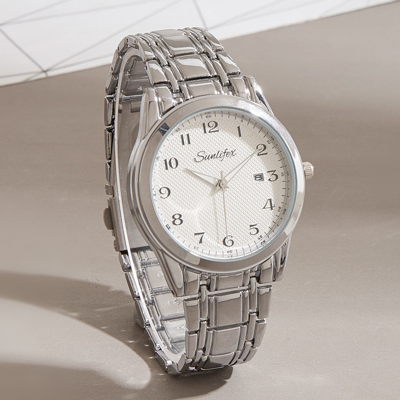 Reloj popular del comercio exterior para el reloj impermeable del cuarzo de los hombres mayores gran número reloj luminoso del cuarzo del calendario para los ancianos