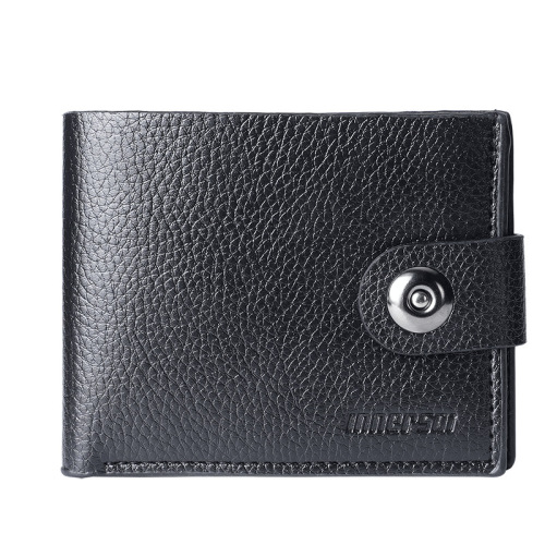 Magnetic buckle wallet short men's wallet men's zipper can hold driver's license men's wallet horizontal wallet