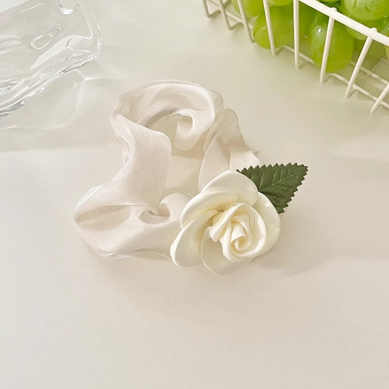 Coreano super grande encaje intestino anillo de cabello para mujeres de alta calidad elástica correa de goma duradera toallas cuadradas para cabello