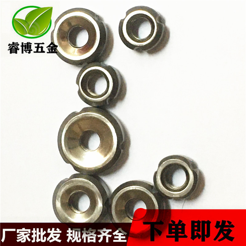 M6*14.9铁皮内套牙管内焊接螺母 圆连接铁管内塞牙螺母