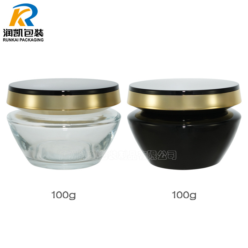 厂家现货100g膏霜瓶护发素发膜脸部睡眠面膜护肤品包材玻璃瓶空瓶