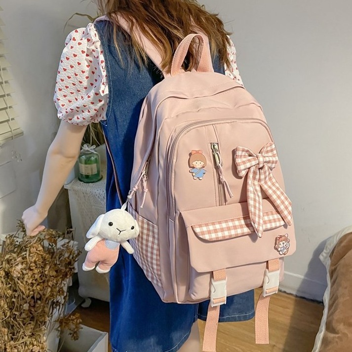 新款可爱小学生三到六年级初中生大容量背包女生双肩包高中生书包|undefined