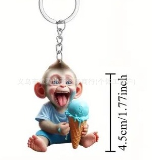 Acrílico plano lindo pendiente colgante niña animal joyería regalo encanto accesorios