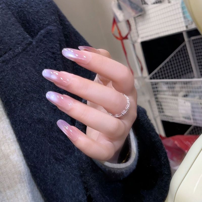 電球キャットアイ手作りウェアラブルネイルインハイエンドヌードカラーグラデーション純粋な欲望美白オーロラパウダーキャットアイネイルアートステッカー|undefined