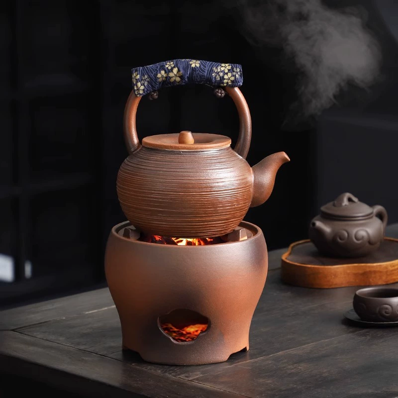 Travel tea set, ceramic teapot, light luxury style