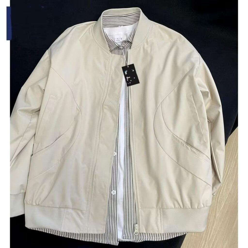 Men's Casual Outdoor Jacket Stand Collar Washed Workwear Coat_voghion.com