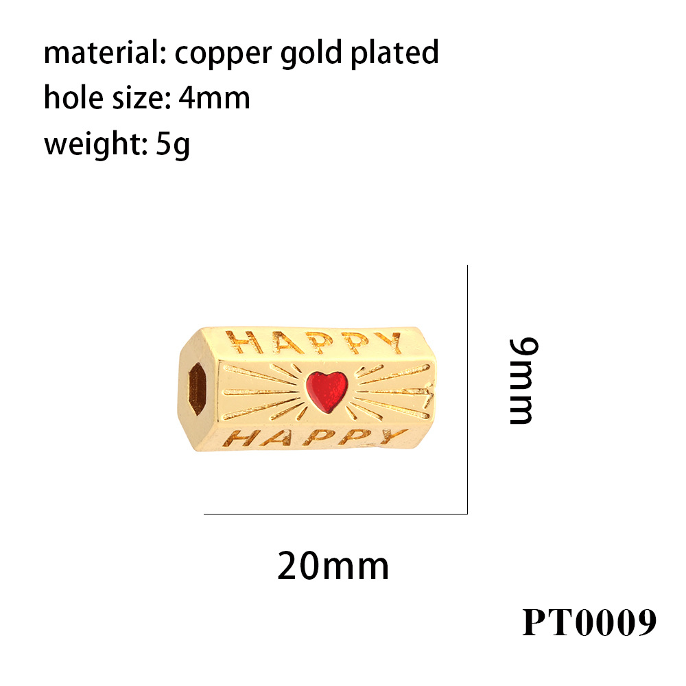 Beads Jewelry Making Type 1 Piece 20 * 9mm 22 * 8mm Hole 4~4.9mm Hole 6~9.9mm Copper Zircon Gold Plated Devil's Eye Heart Shape Polished DIY Jewelry Accessories Beads