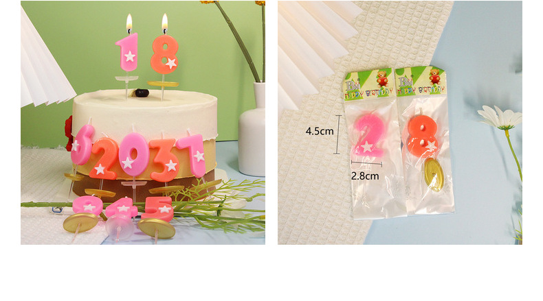 Birthday Number Paraffin Party Candle 1 Piece display picture 4