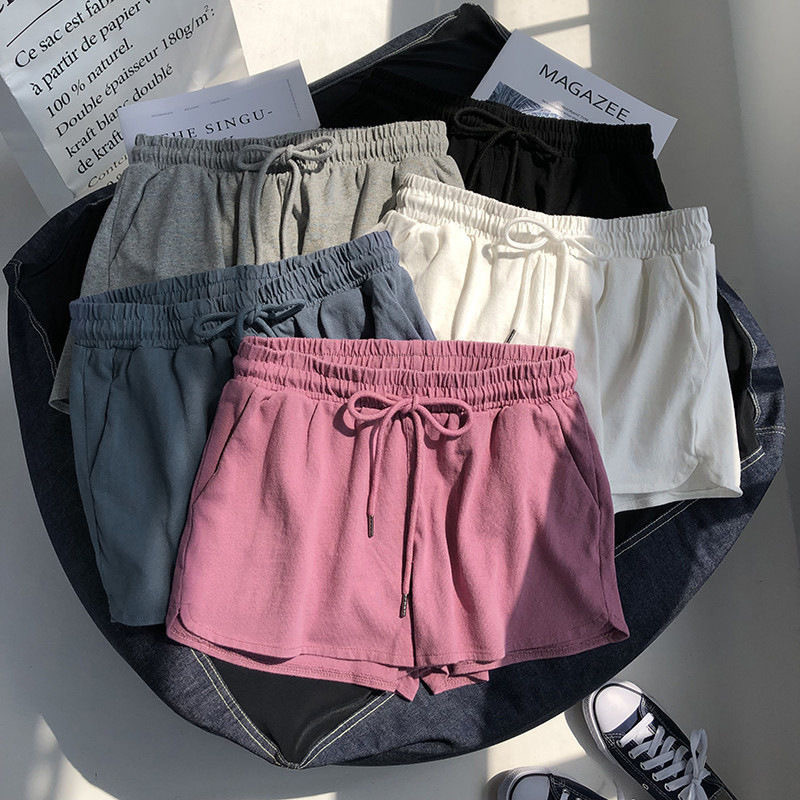 双口袋睡裤女短裤女款新款纯棉夏季多件夏天可外穿家居裤子|undefined