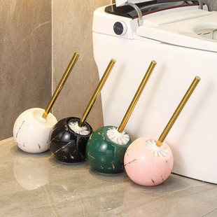 Creative Ceramic Base Toilet Brush Household Toilet Toilet Squat Pit No Dead Angle Cleaning Long Handle Brush Set