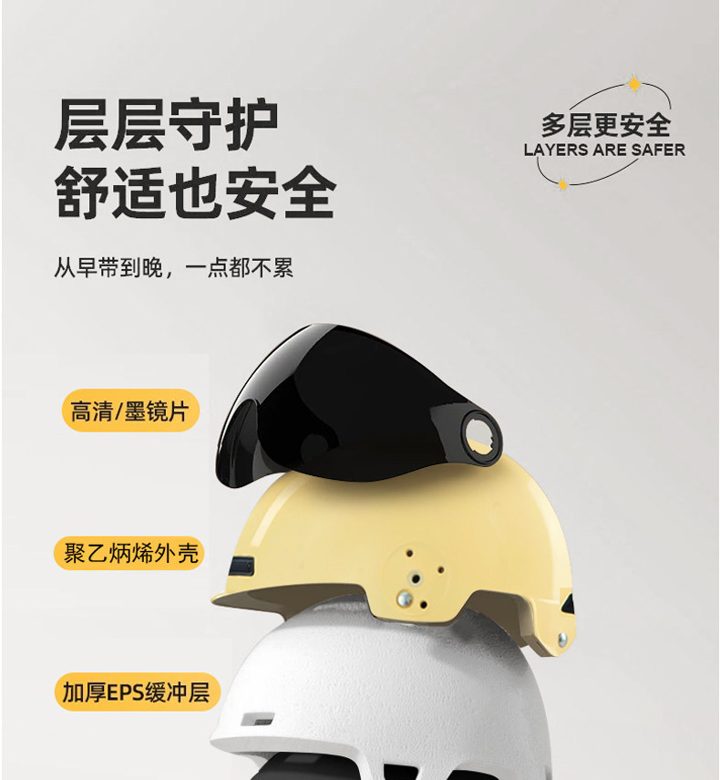 Chengye Xiaolu Electric Vehicle Helmet, Unisex Motorcycle Safety Helmet, Battery-Powered, Sun Protection, Breathable, 3C Certified